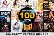 100 Night Club Party Flyers Bundle, a Flyer Template by graphicforest (Thumbnail 1 of 72)