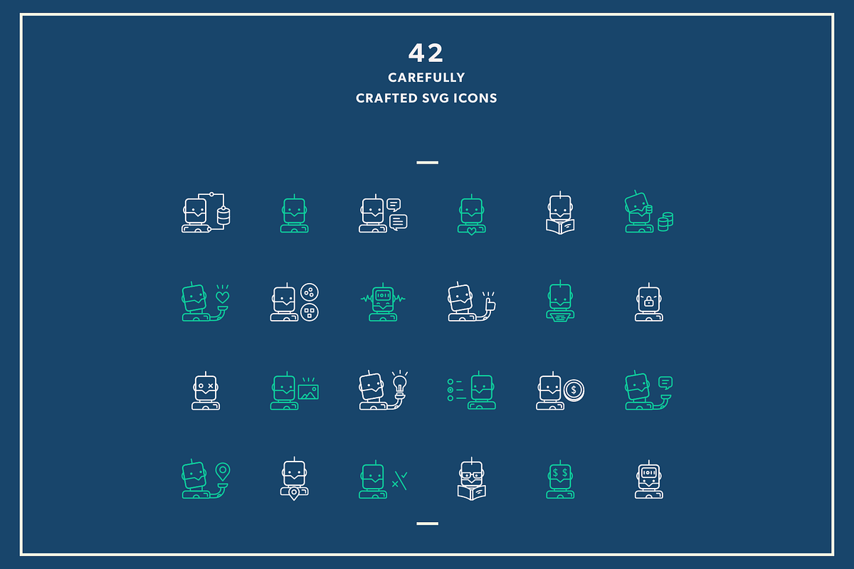 AI bots icons, an Outline Icon by Somewan draws (Photo 4 of 5)