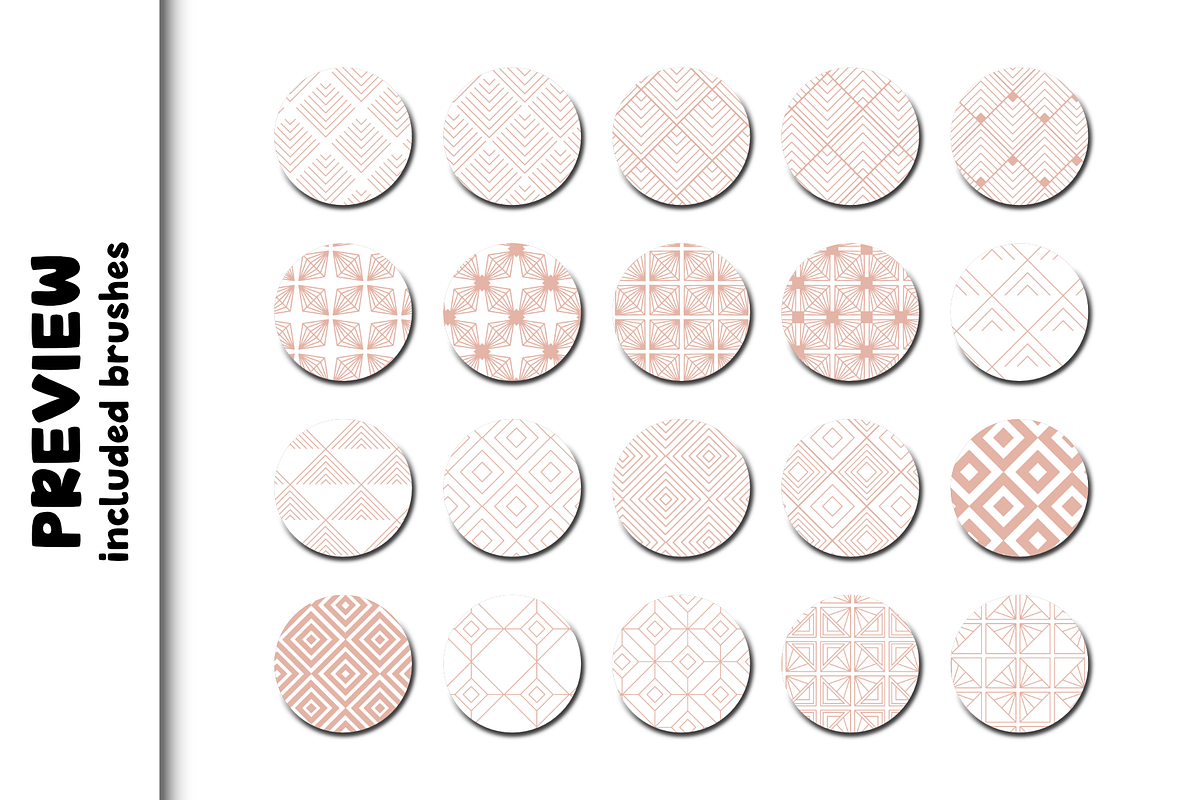 Art Deco Patterns 2.0 for Procreate, a Brush Add-On by Design av MAD (Photo 4 of 9)