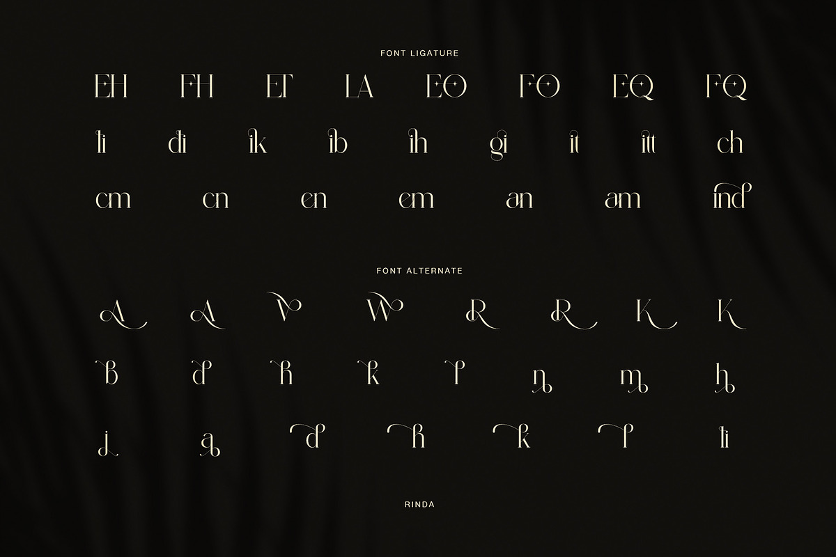 Rinda Luxury Serif Display Font, a Serif Font by Perfectype (Photo 8 of 8)