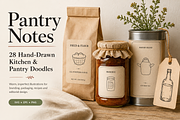 28 Hand-Drawn Kitchen Doodles, a Food Illustration by Designs24hr (Thumbnail 1 of 9)