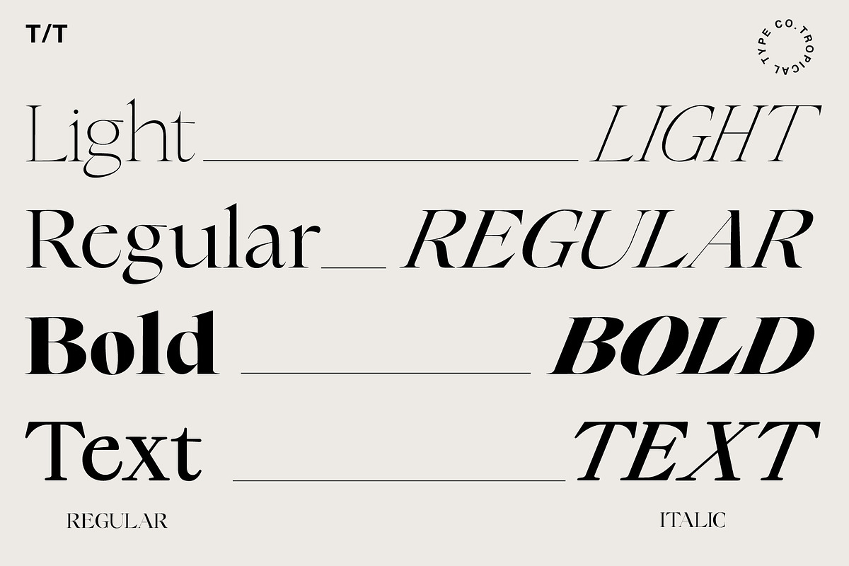 New Tropic - 8 Style Font Family, a Serif Font by Tropical Type (Photo 2 of 15)