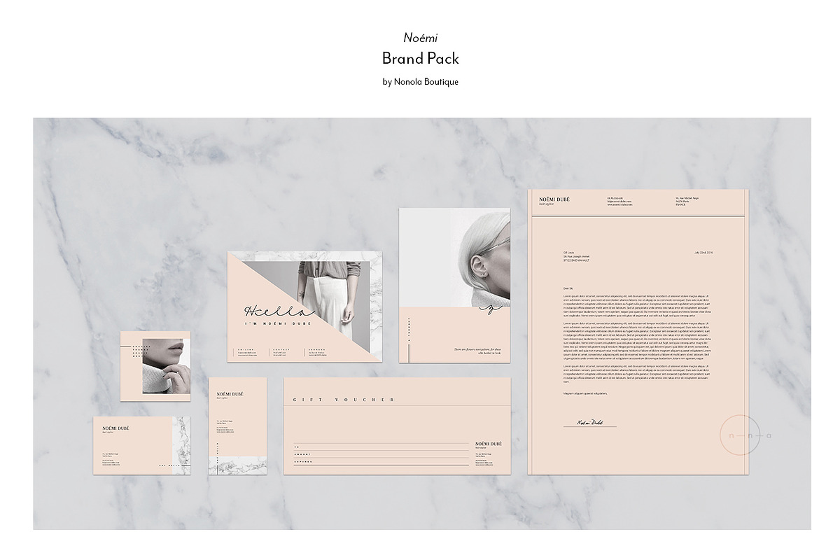 Brand Stationery Pack • Noémi, a Books & Magazine Mockup by Nonola (Photo 8 of 8)