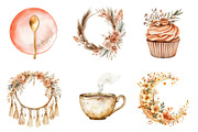 Boho Terracotta Birthday Clipart, an Illustration by SinaCreation (Thumbnail 2 of 5)
