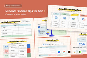 Gen Z Budget & Money Infographic, a Finance Illustration by twinstd