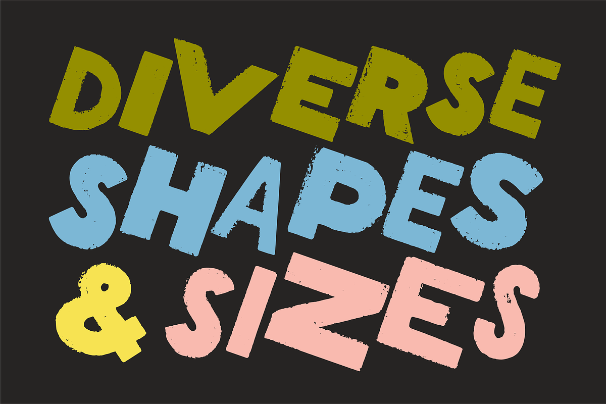 Mixed Font! Handmade! Bold! Texture!, a Font by Studio Funshop by Kelli (Photo 2 of 13)
