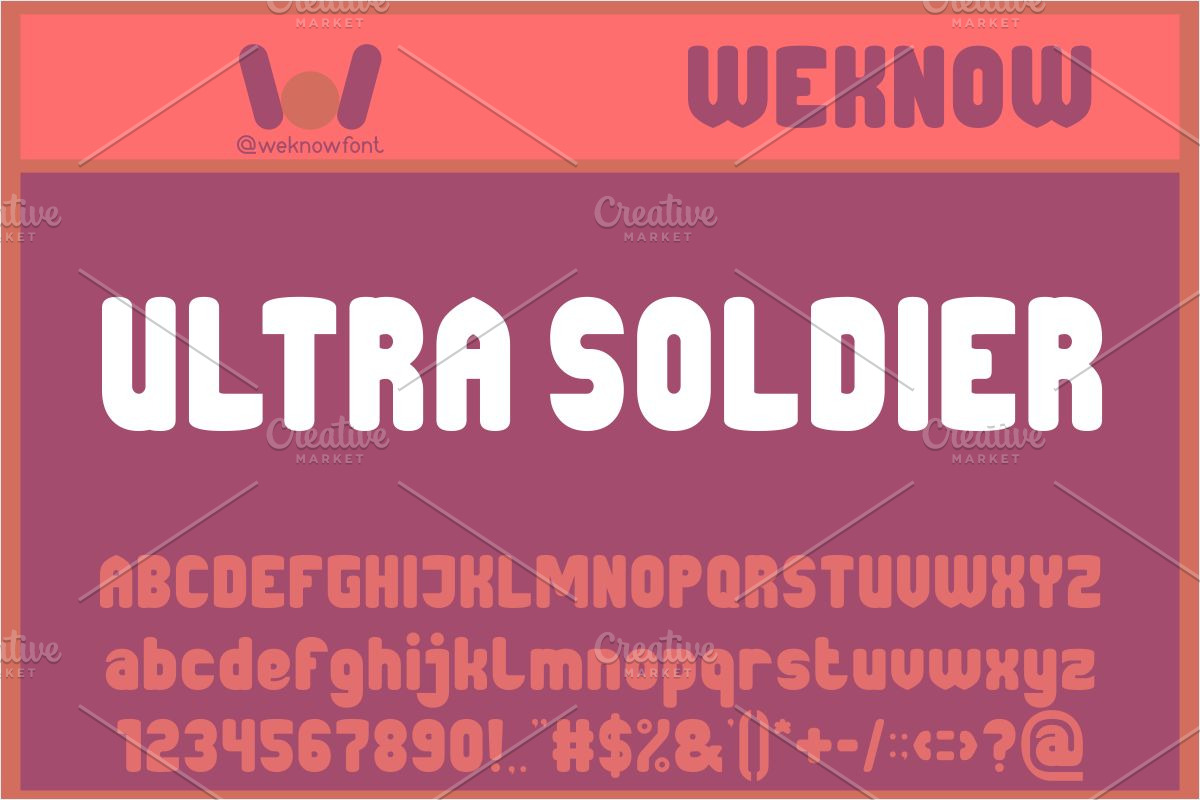 One Man Army font, a Sans Serif Font by weknow (Photo 3 of 8)