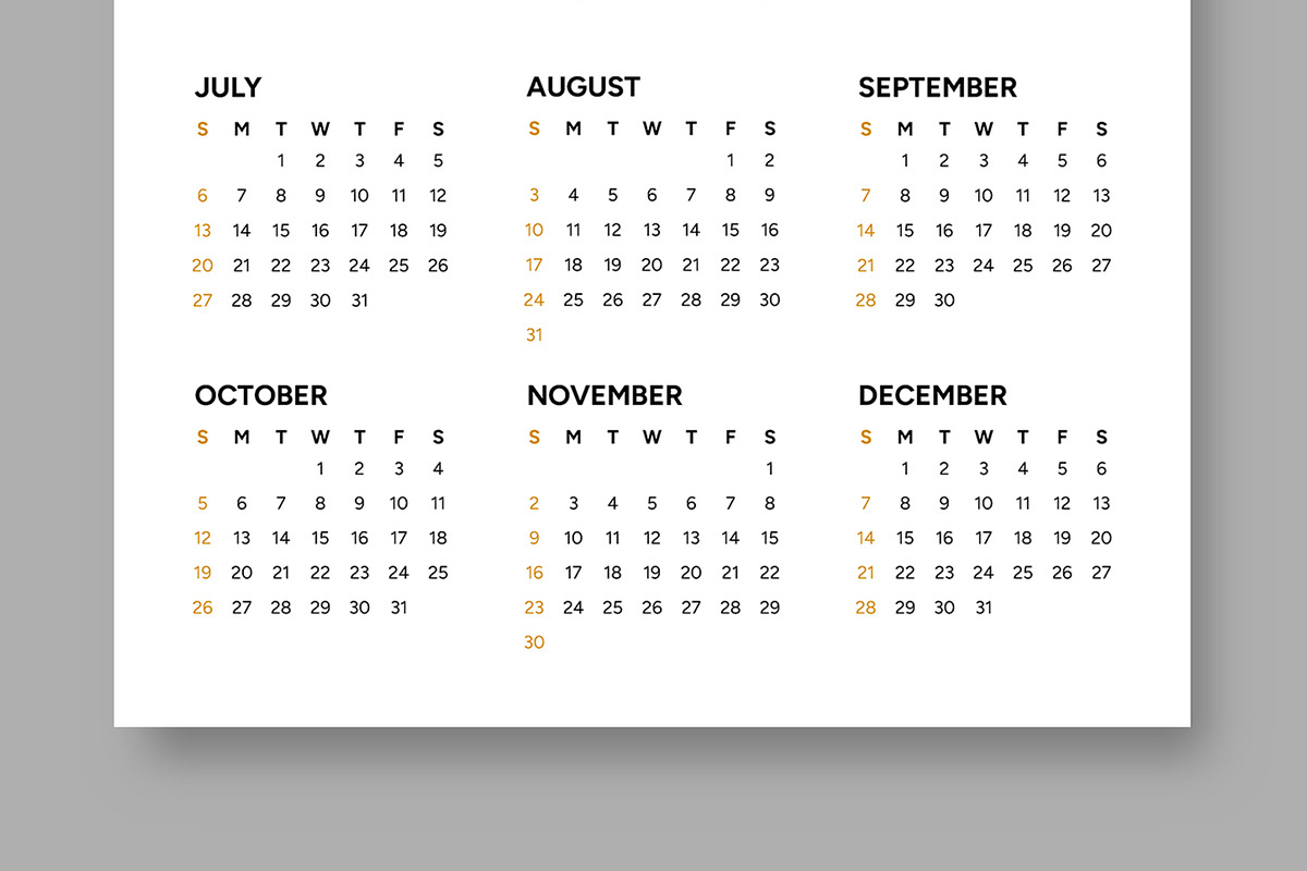 Clean 2025 Calendar Design Template, a Stationery Template by ContestDesign (Photo 3 of 3)