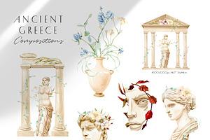 Ancient Greece Watercolor Clipart