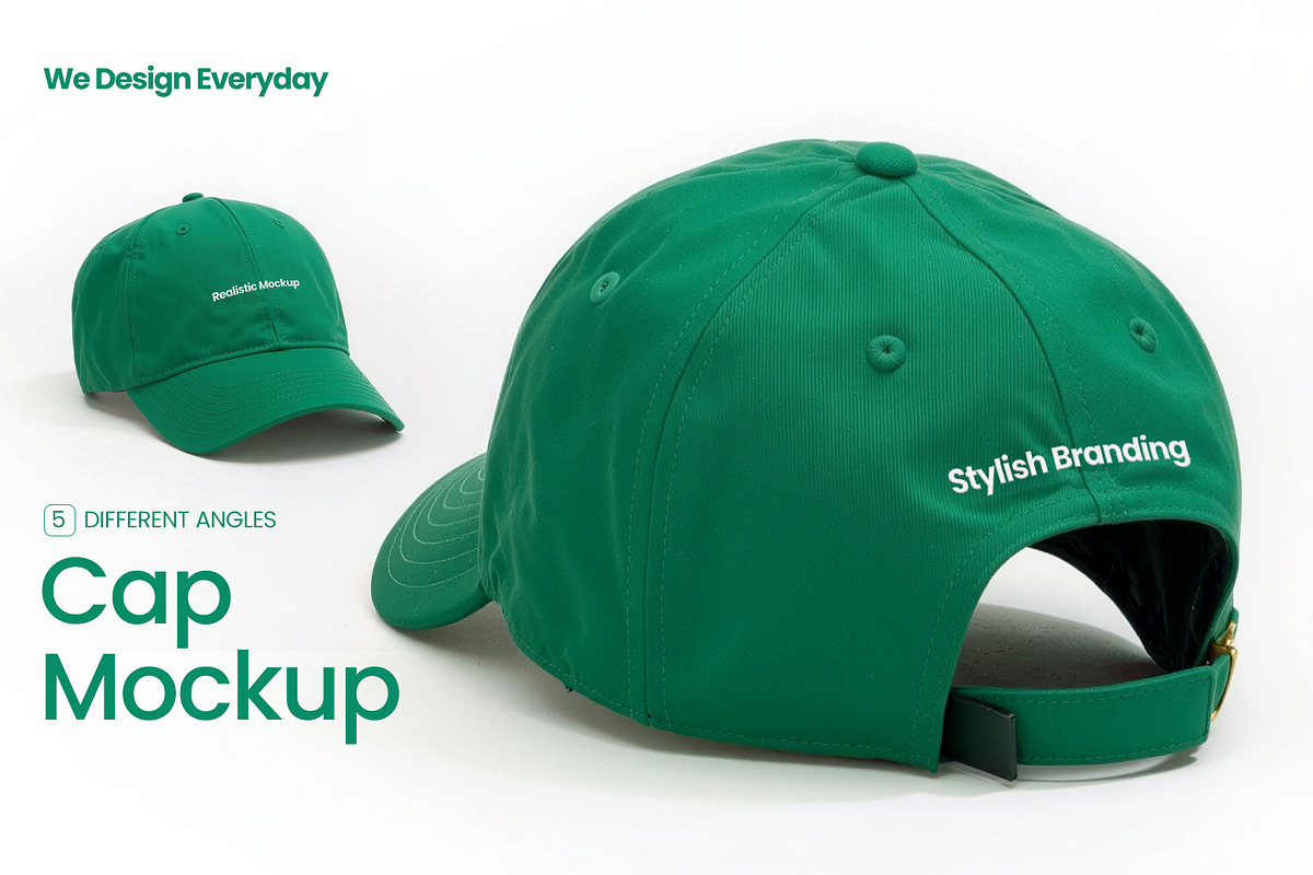 Real Cap Mockup, a Hat Mockup by We Design Everyday (Photo 1 of 7)