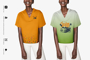 Africa Women V-Neck T-Shirt Mock-Up, a Shirt Mockup by Mock-up Store (Thumbnail 2 of 4)