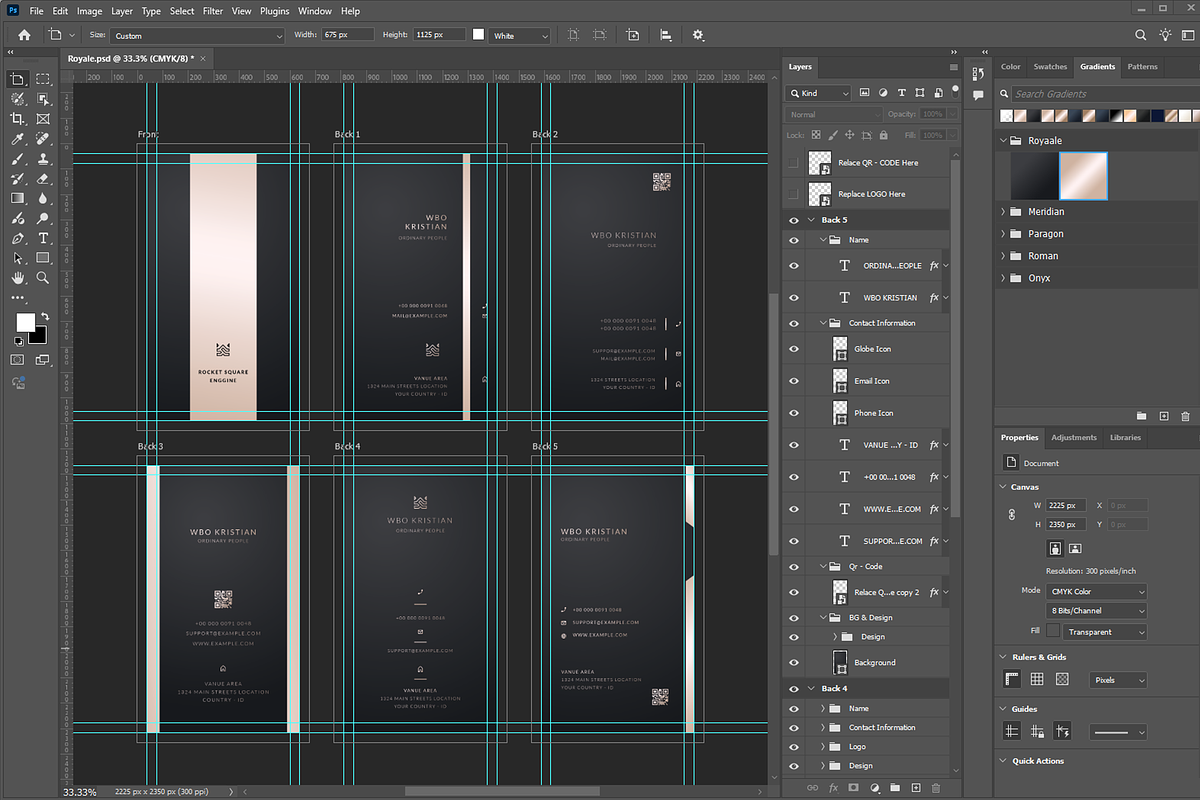 Royale Business Card - 5 Bundles, a Business Card Template by Ctrl space studio (Photo 6 of 9)