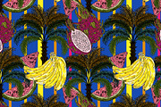 Banana Watermelon Dragon Fruit, a Pattern Graphic by NayaChu (Thumbnail 4 of 9)
