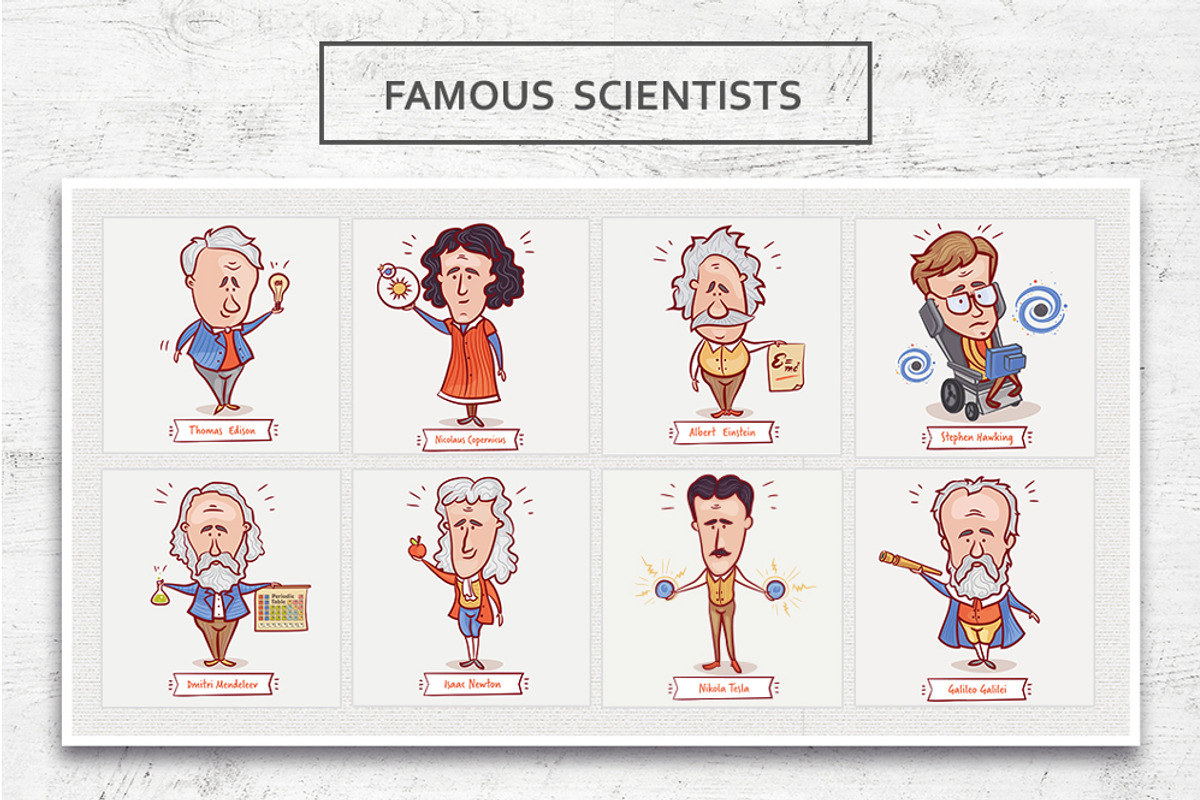 Famous scientists • Volume 1, an Education Illustration by Yeticrab (Photo 1 of 4)