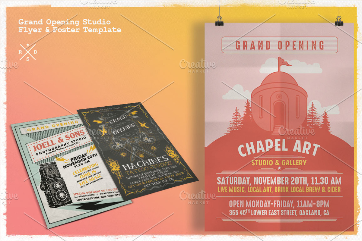 Grand Opening Studio Flyer & Poster, a Flyer Template by The Design For Co. (Photo 3 of 4)