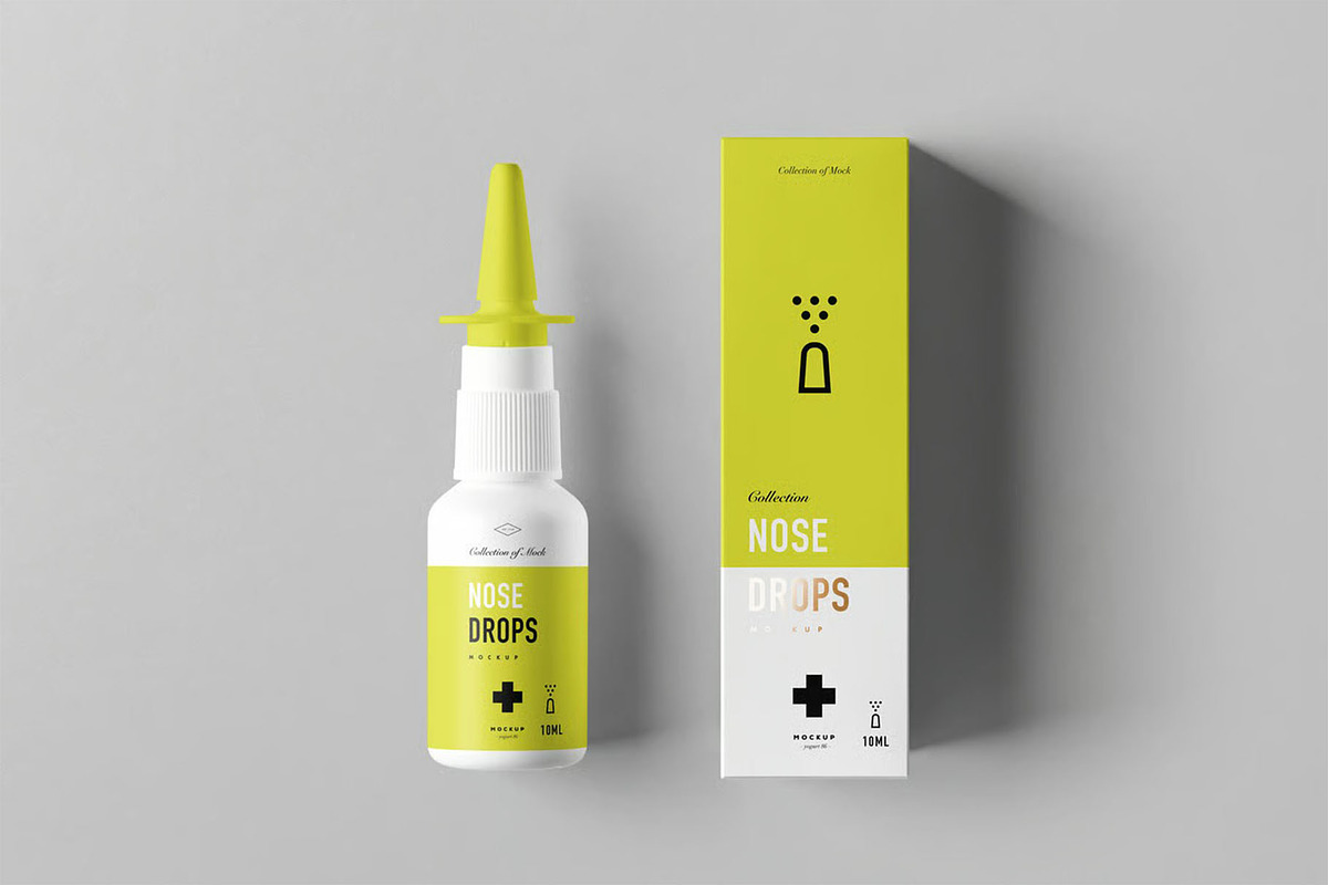 Nose Drops Mock-up, a Product Mockup by zippypixelstudio (Photo 3 of 12)