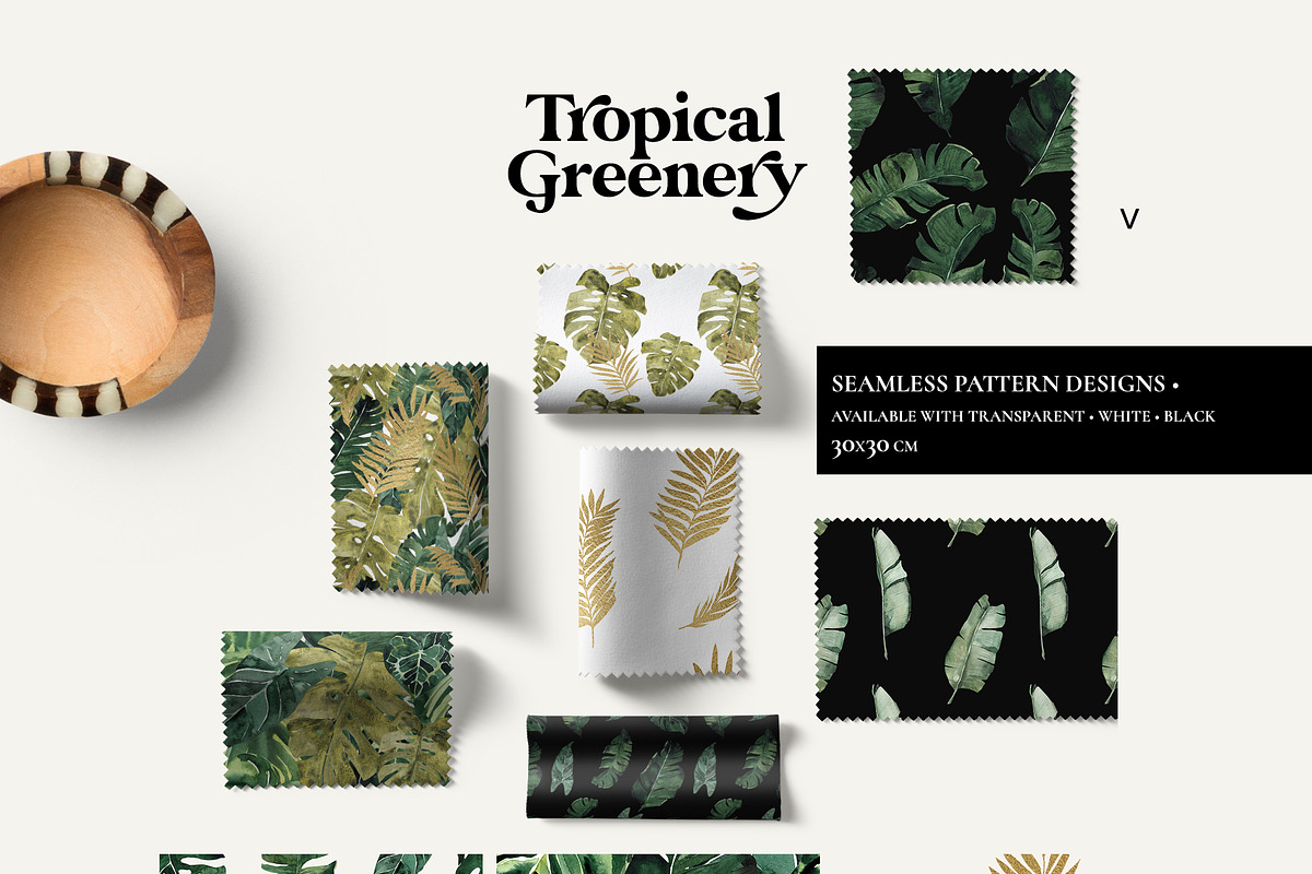 -60% TROPICAL GREENERY green gold, an Illustration by Lana Elanor (Photo 7 of 8)