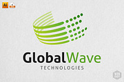 Global Wave Technology Logo Template, a Branding & Logo Template by WebCraft (Thumbnail 1 of 4)