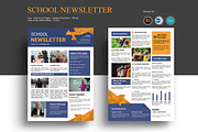 School Newsletter Template, a Flyer Template by crazyOWL (Thumbnail 1 of 4)