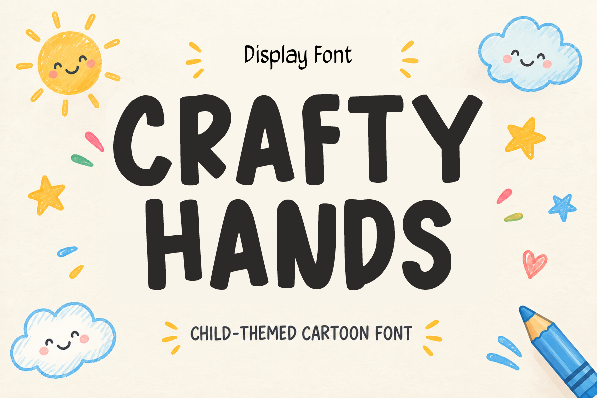 Happy Jumper - Child Cartoon Font, a Handwritten Font by KiddoGlyphs Studio (Photo 2 of 6)
