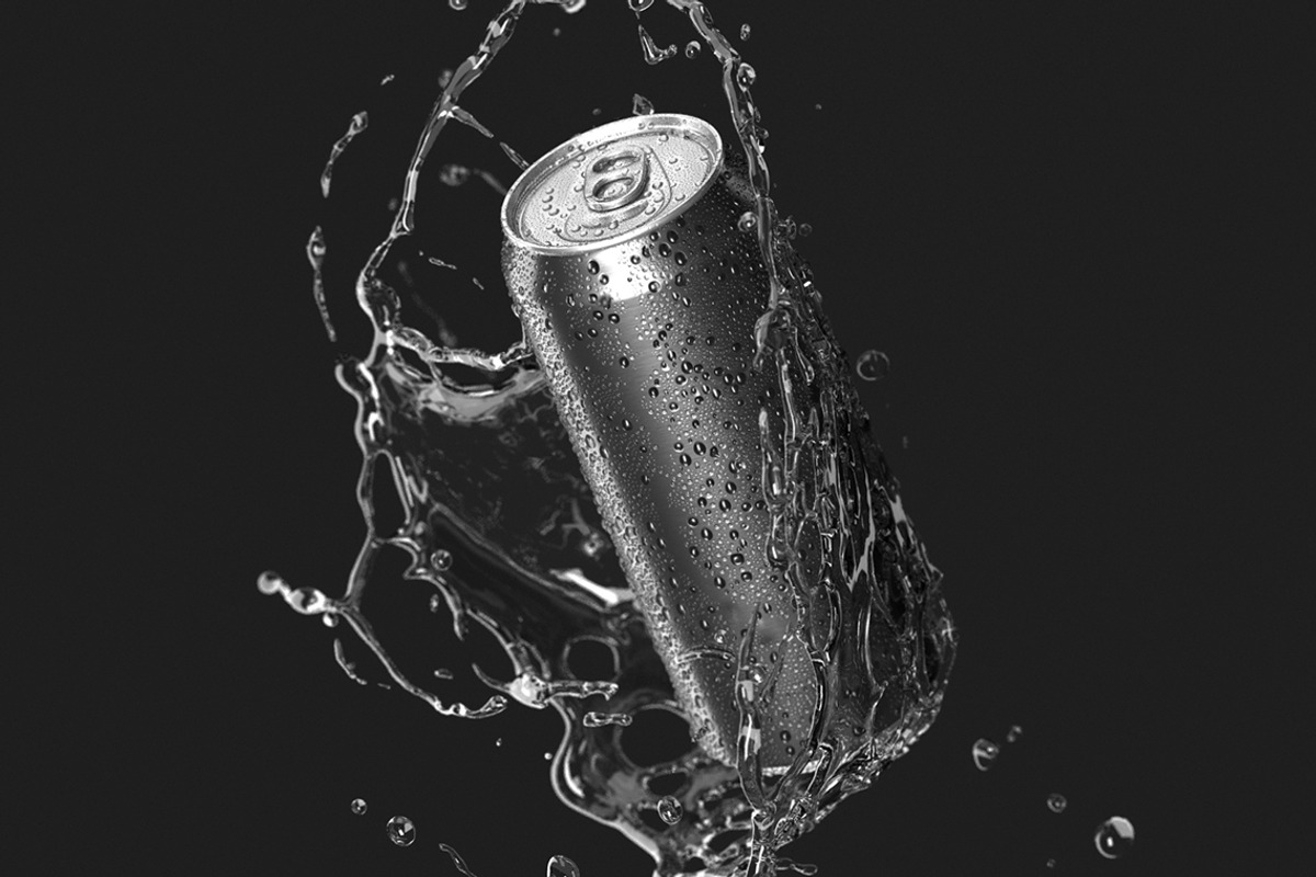 Black 550ml Can With Splash 3D Model, an Object 3D Model by rebrandy (Photo 3 of 7)