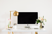 Girlboss Desk with iMac & Accessorie, a Business Photo by T&V Design Co. (Thumbnail 1 of 2)