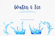 Water Splashes Ice Watercolor, an Object Graphic by JSolomatina (Thumbnail 2 of 6)