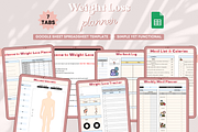 Spreadsheet Weight Loss Planner, a Templates & Theme by bellaROSEworkshop (Thumbnail 5 of 6)