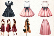Fashion Classy Elegant Woman Clipart, an Illustration by Libby Wishes (Thumbnail 5 of 6)
