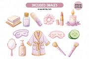 Spa Day Clipart, Cute Spa PNG, an Illustration by TatiMockup (Thumbnail 4 of 5)