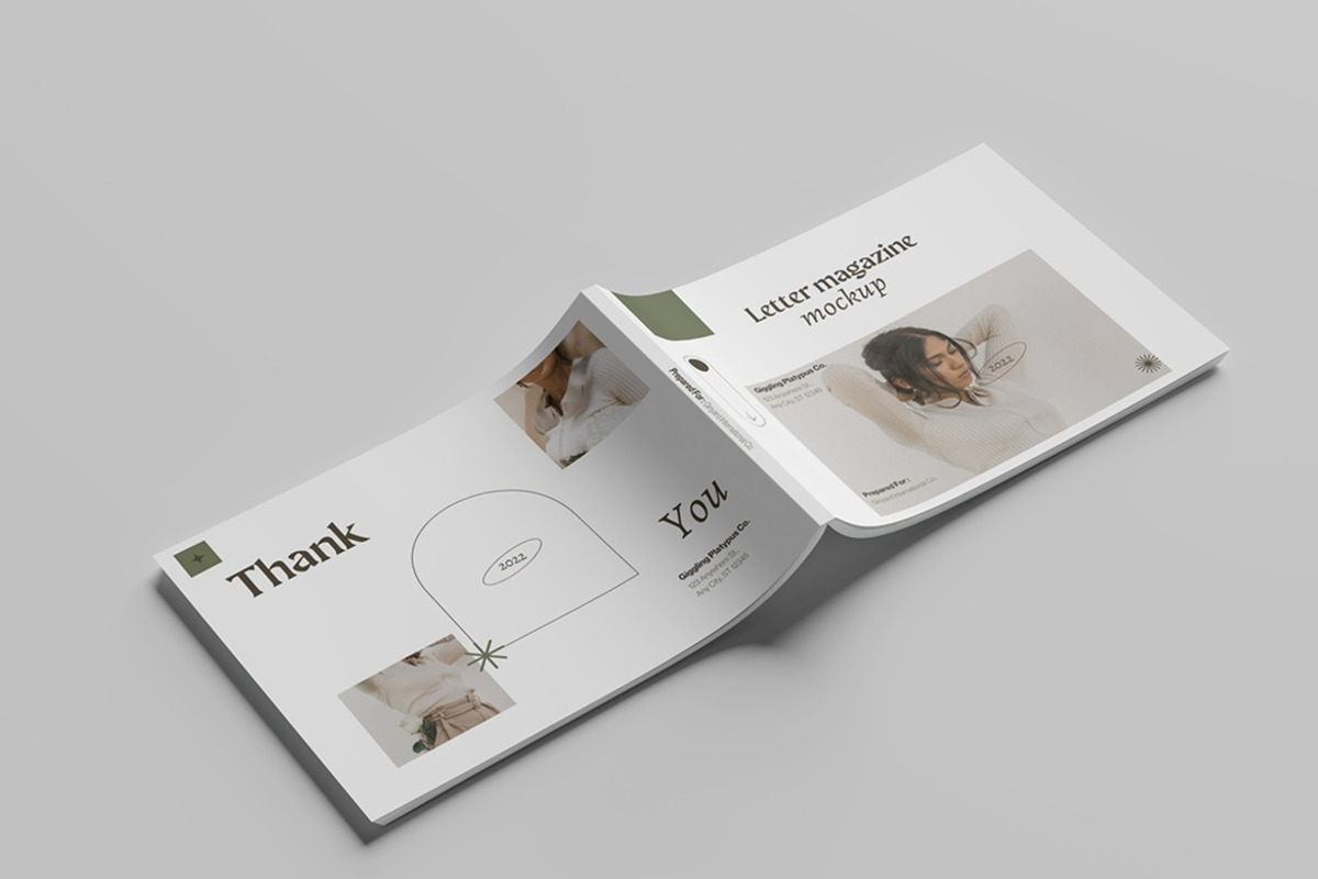 Letter Landscape Magazine Mockup, a Books & Magazine Mockup by Tokobeta (Photo 4 of 7)