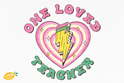 Teacher Valentine PNG Sublimation, a Seasonal Illustration by LemonDesign (Thumbnail 6 of 12)