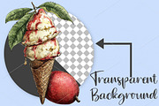 Whimsical Summer Ice Cream Clipart, an Illustration by Canvas Craft (Thumbnail 2 of 7)