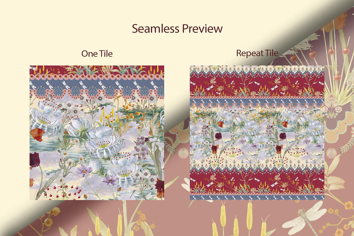 The Garden Frieze, a Pattern Graphic by rumacorakstudio (Photo 4 of 6)