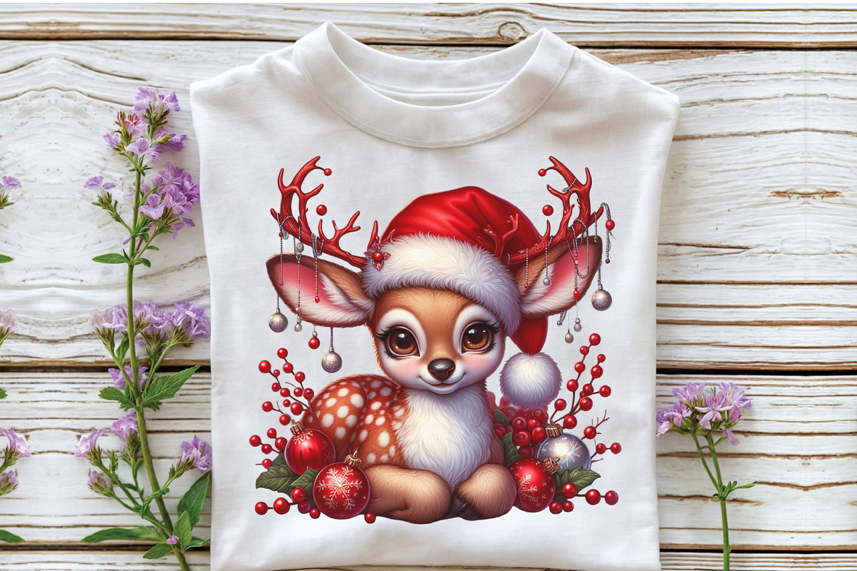 Cute Reindeer Christmas PNG, an Illustration by Craft Nest (Photo 4 of 7)