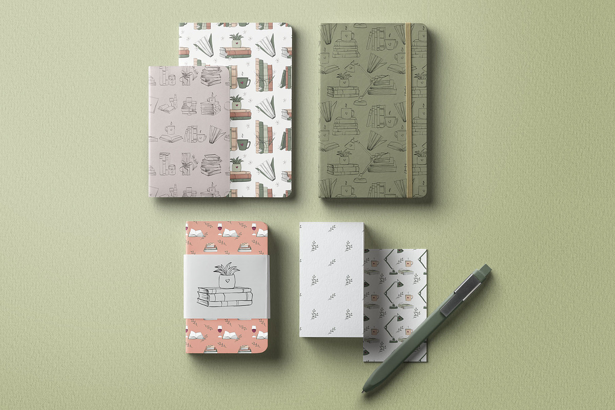 BOOK LOVER SET AND A BONUS, an Illustration by YULIYA MART DESIGN (Photo 6 of 10)