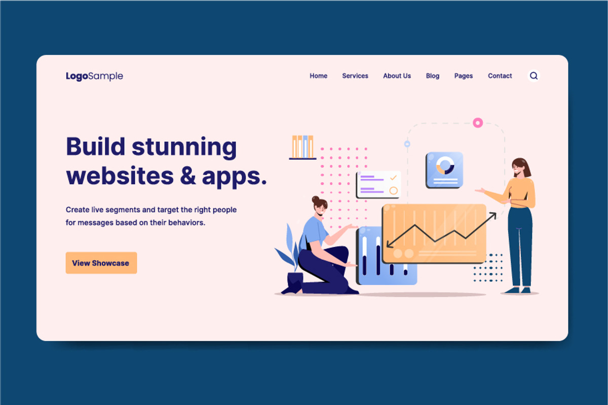 Landing Page Illustration, a Templates & Theme by anamwp (Photo 2 of 2)
