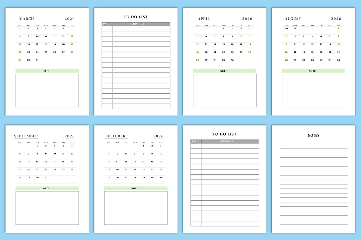2024-2027 4 year Monthly Planner, a Stationery Template by Designmela01 (Photo 6 of 9)