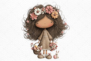 Whimsical Easter Girl Clipart Png, an Illustration by Craft Nest (Thumbnail 10 of 11)