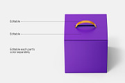Cardboard Box Mockup with Handle, a Packaging Mockup by RamStudio2 (Thumbnail 16 of 19)