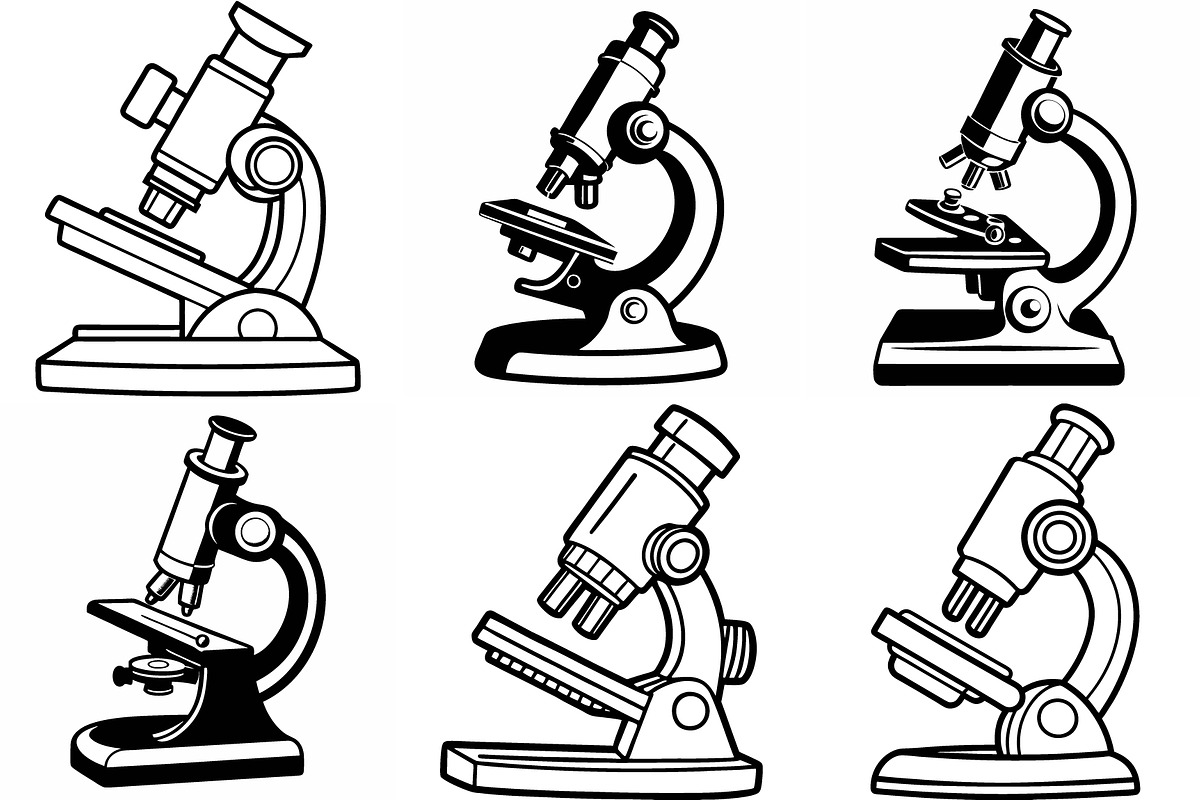 Microscope in a doodle style vectors, an Object Graphic by Billah Hub