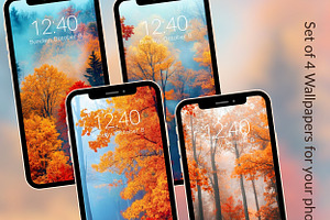 Autumn Forest Phone & iPad Wallpaper