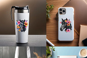 Black horse head with flowers, an Animal Illustration by yod67 (Thumbnail 6 of 8)