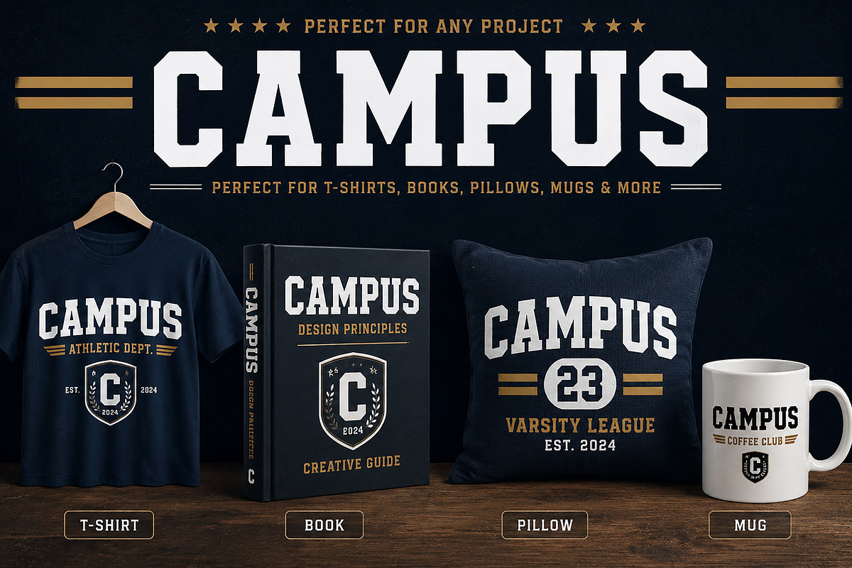 Campus, a Slab Serif Font by Wow Magic (Photo 7 of 7)