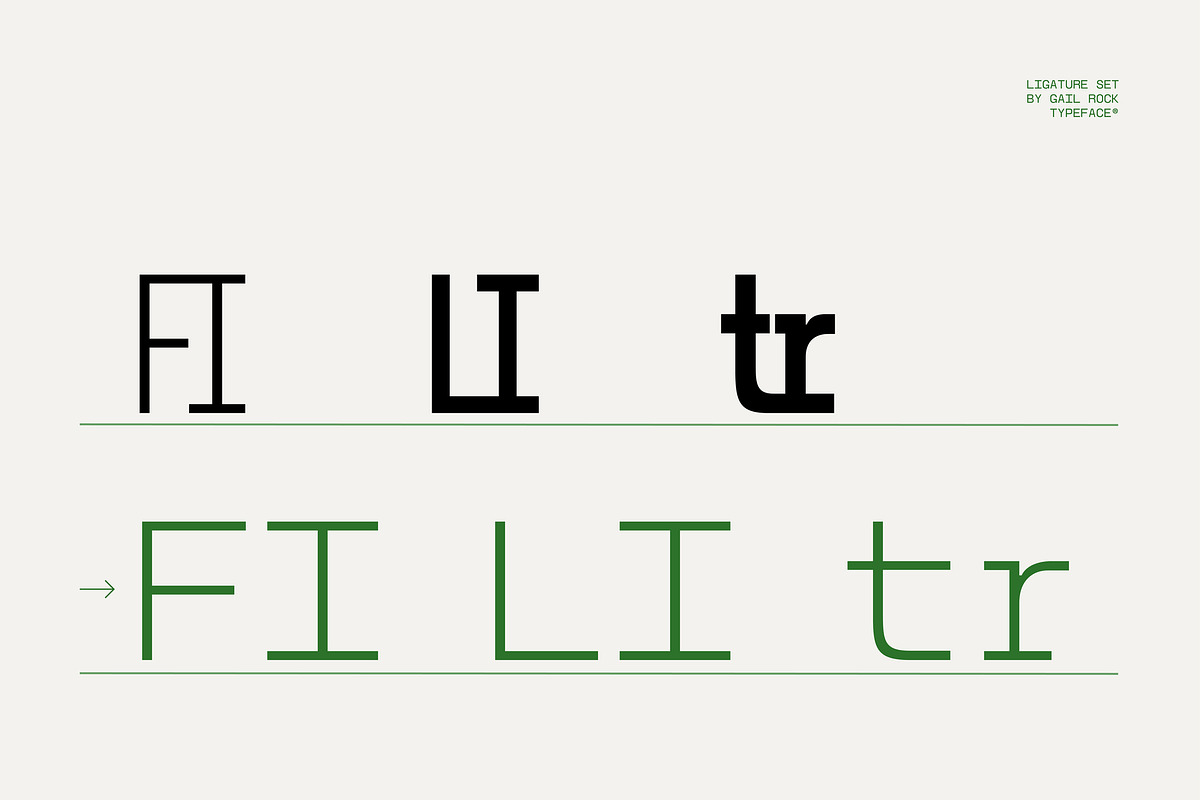 Gail Rock - Typewriter Branding Font, a Sans Serif Font by Casloop Studio (Photo 4 of 9)