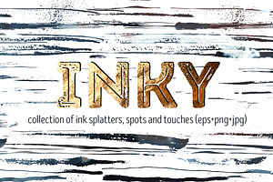 Vector Ink Textures Clipart