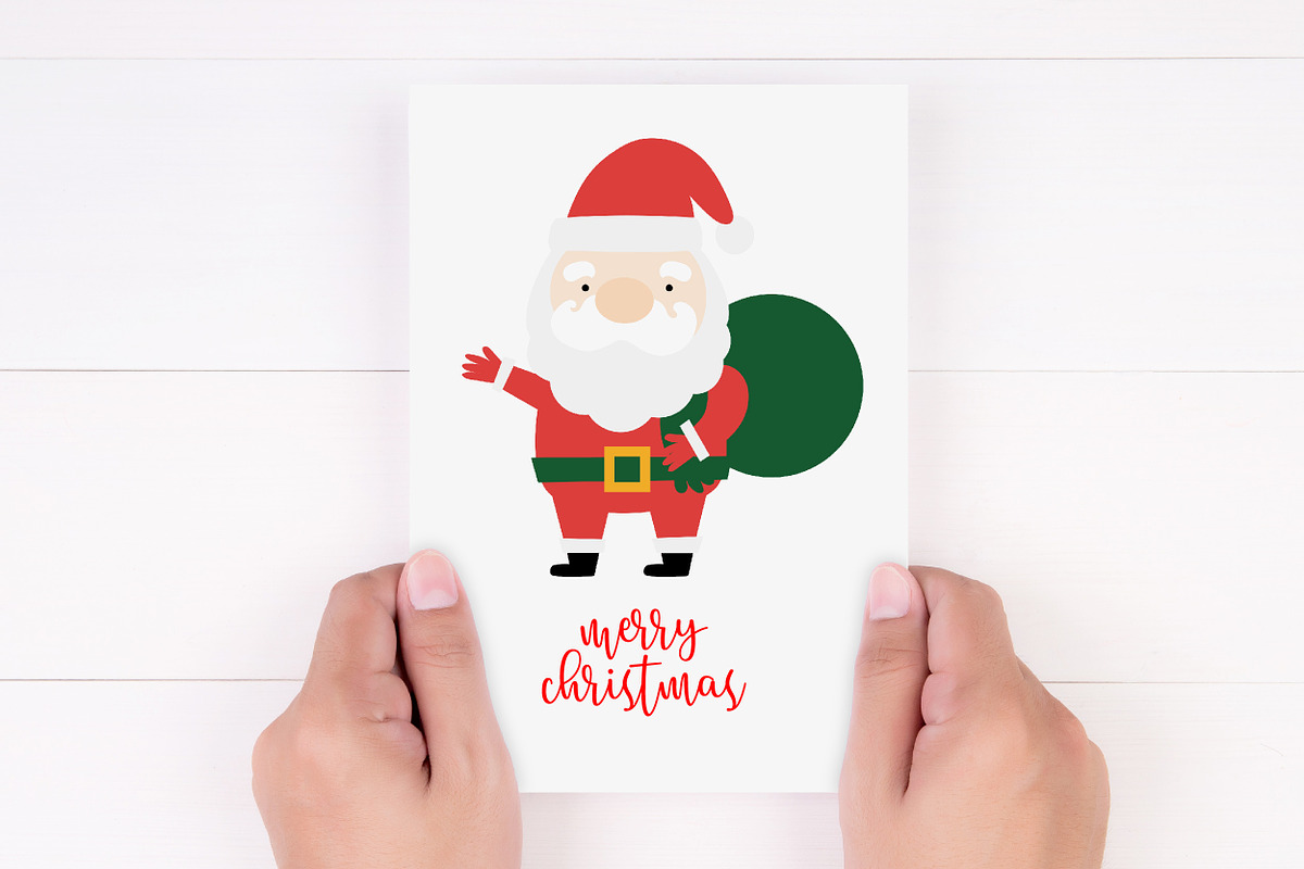 Santa & Elf Flat Clipart, Christmas, a Decorative Illustration by Noey smiley (Photo 4 of 6)