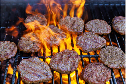 Using the bbq fire flame grill for, a Food & Drink Photo by Ungvar Studio