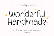 Wonderful Handmade - Notes Font, a Font by Keithzo (Thumbnail 1 of 8)