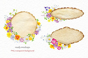 Wild flowers watercolor set, a Background Graphic by Elegantia (Thumbnail 8 of 15)